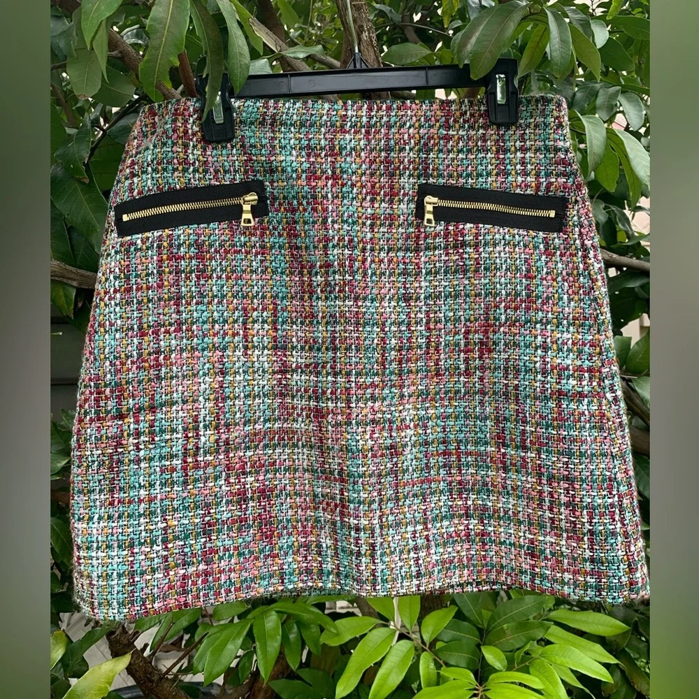 ✨⚡️💥 Loft Tweed Skirt Women's Straight Pencil Multicolor - Picture 6 of 8
